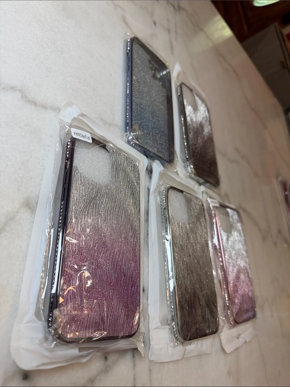 Glitter MagSafe-Compatible Phone Case with Ring - Multiple Colors